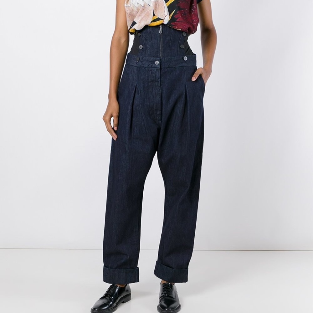 Vivienne Westwood Denim Corset Jeans Detachable Pants Size 27